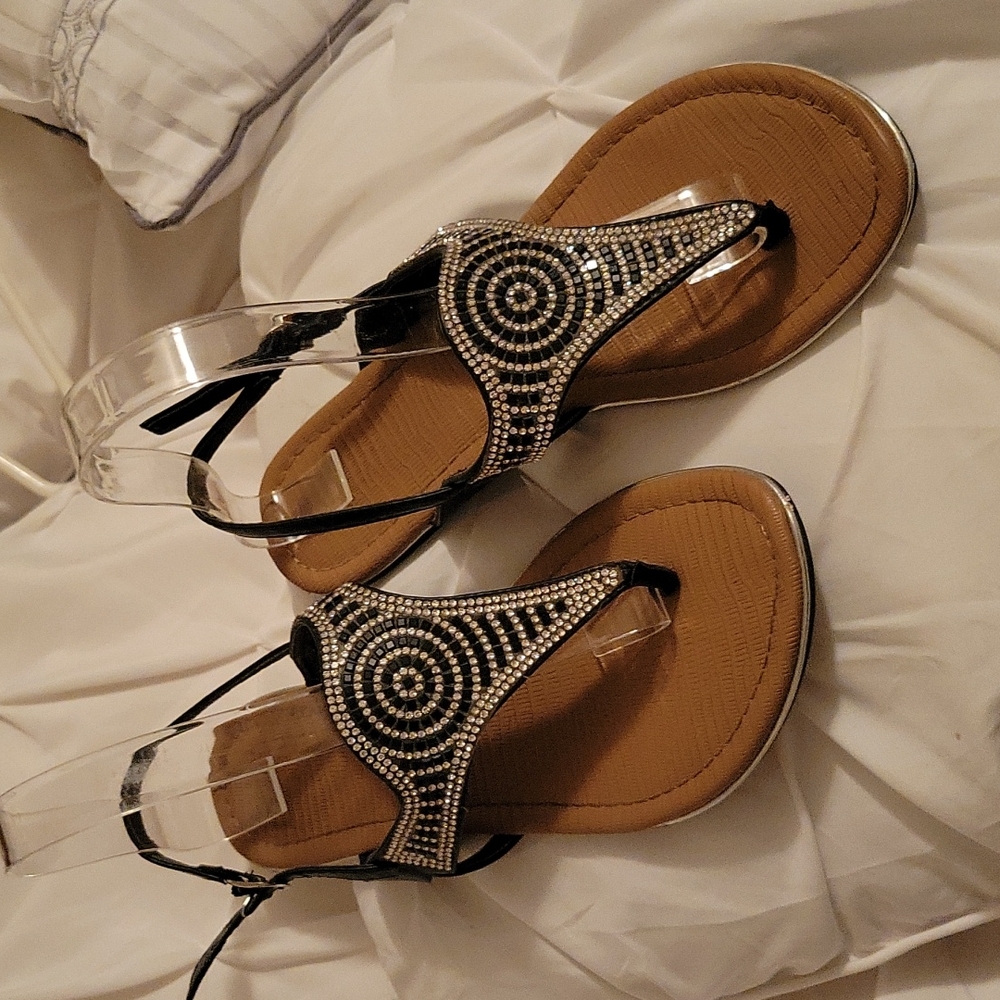 Nicole Rhinestone Sandals - Picture 2 of 8